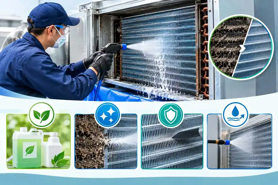 Deep AC coil cleaning service